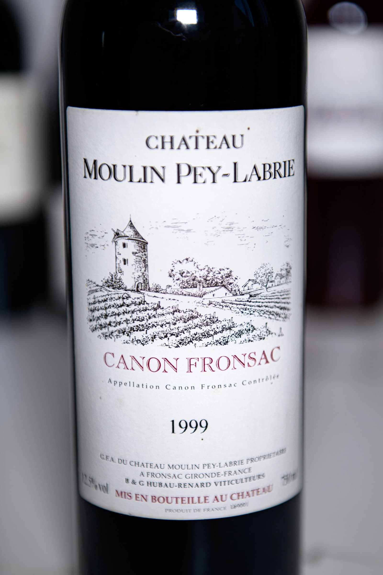 Château Moulin Pey-Labrie Canon Fronsac 1999