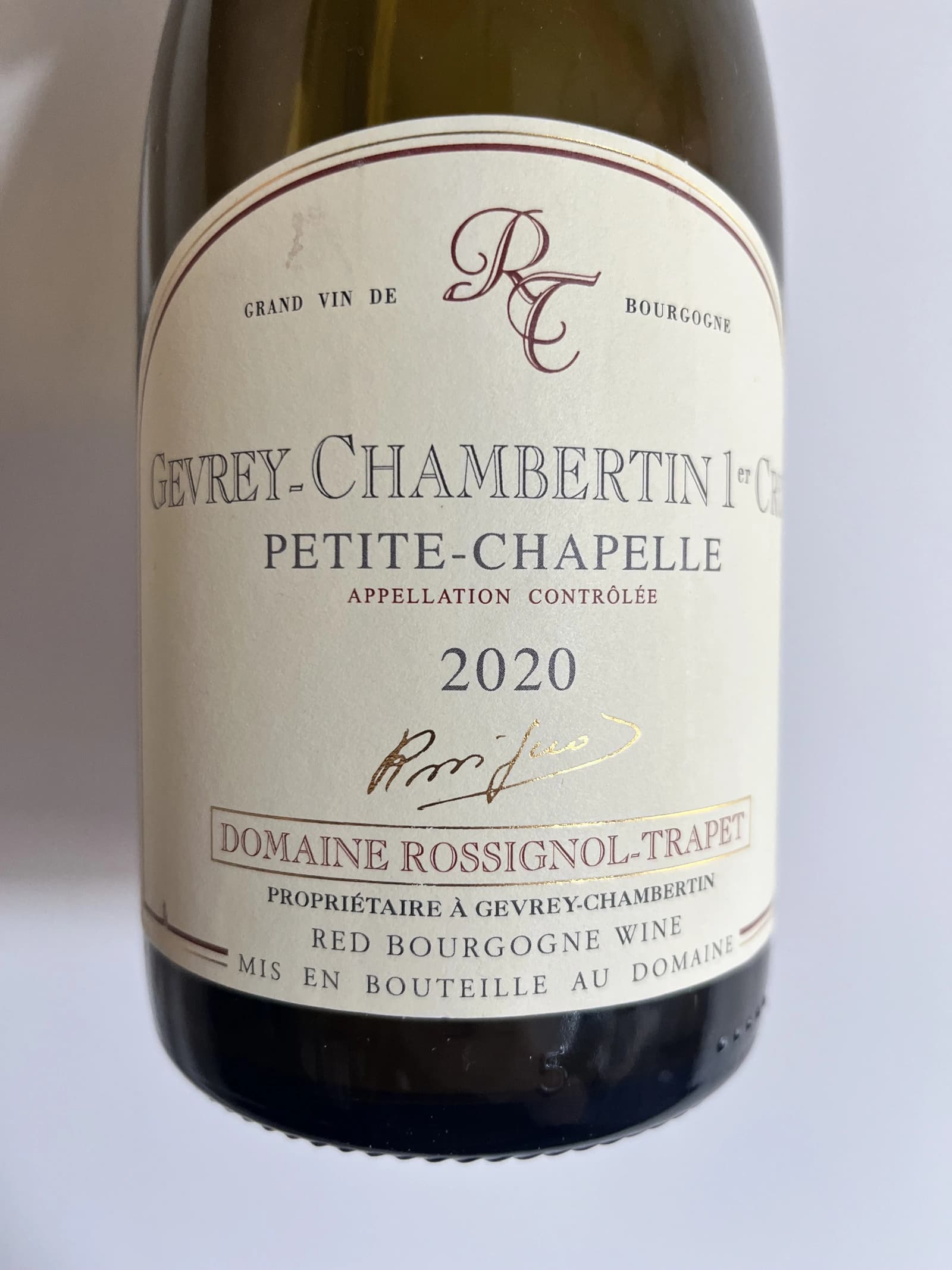 Domaine Rossignol-Trapet Gevrey-Chambertin 1er Cru Petite-Chapelle 2020